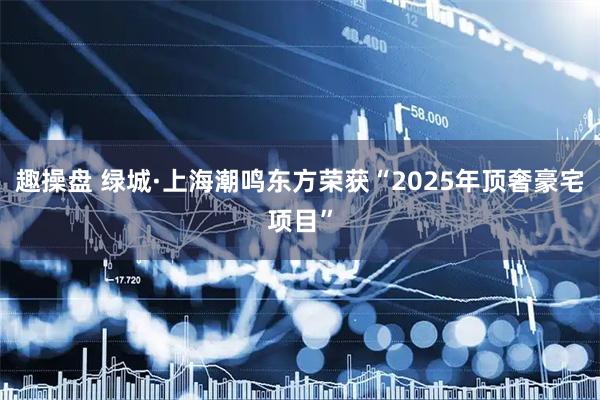 趣操盘 绿城·上海潮鸣东方荣获“2025年顶奢豪宅项目”
